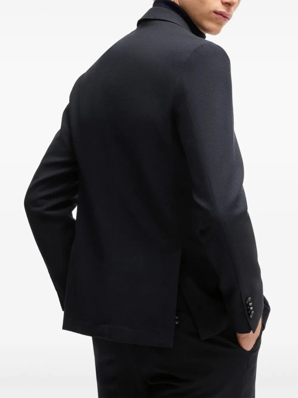 BOSS Blazer met enkele rij knopen Blauw