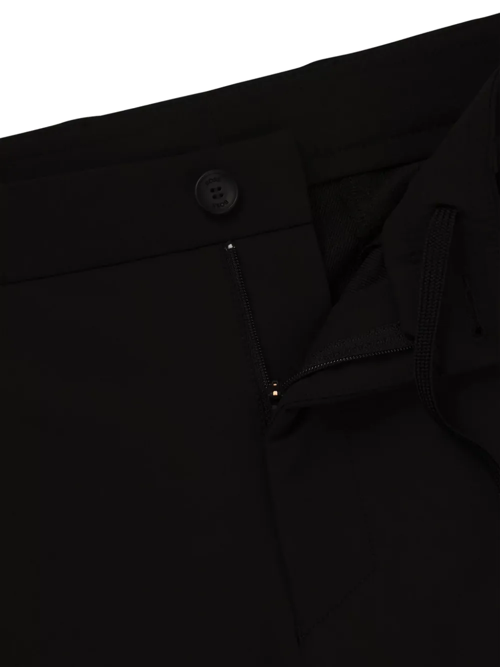 BOSS Chino met logopatch Zwart