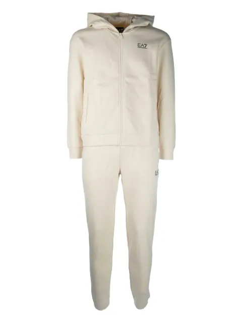 Ea7 Emporio Armani logo-embroidered hooded set
