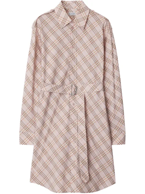 Robe-chemise à carreaux - Burberry - Modalova