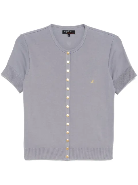 agnès b.  short-sleeved snap top
