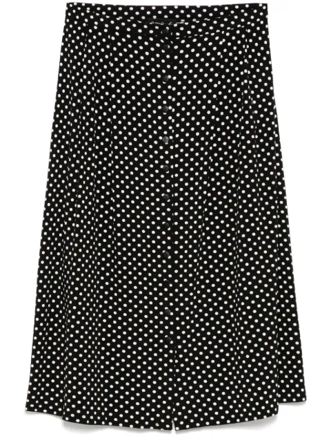 agnès b.  falda con estampado de lunares