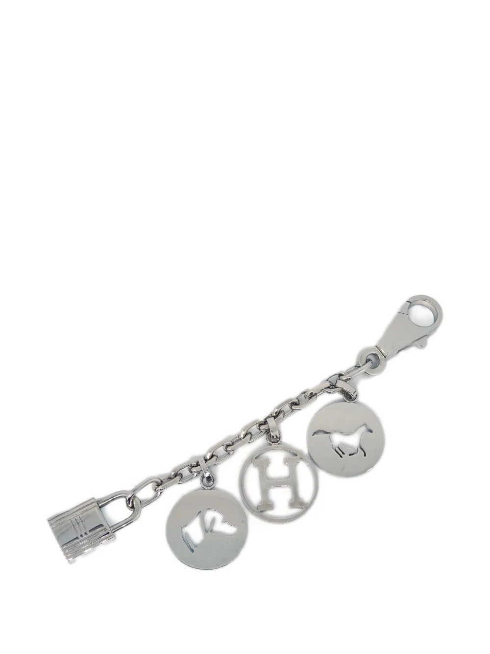Pre-owned Hermes 1990-2000s Amulet Bag Charm In Silver