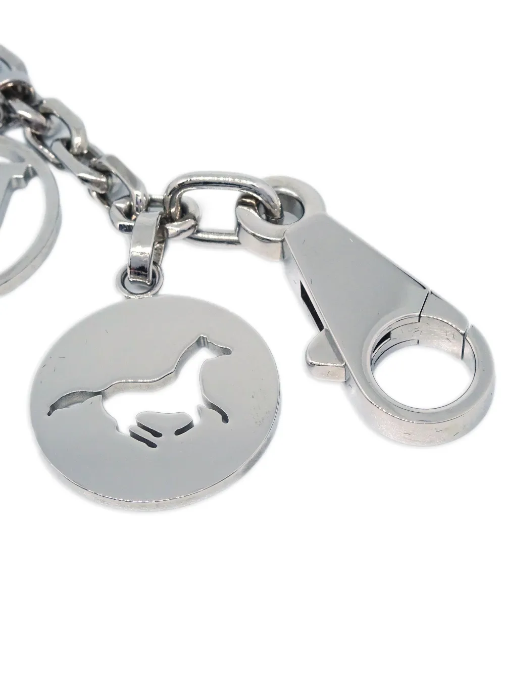 Pre-owned Hermes 1990-2000s Amulet Bag Charm In Silver