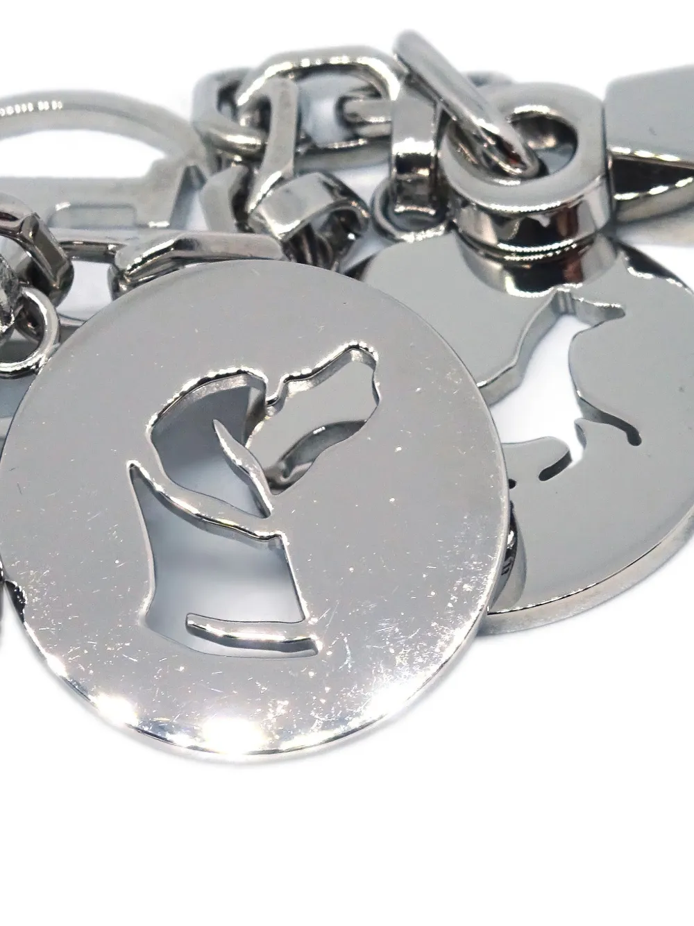 Pre-owned Hermes 1990-2000s Amulet Bag Charm In Silver
