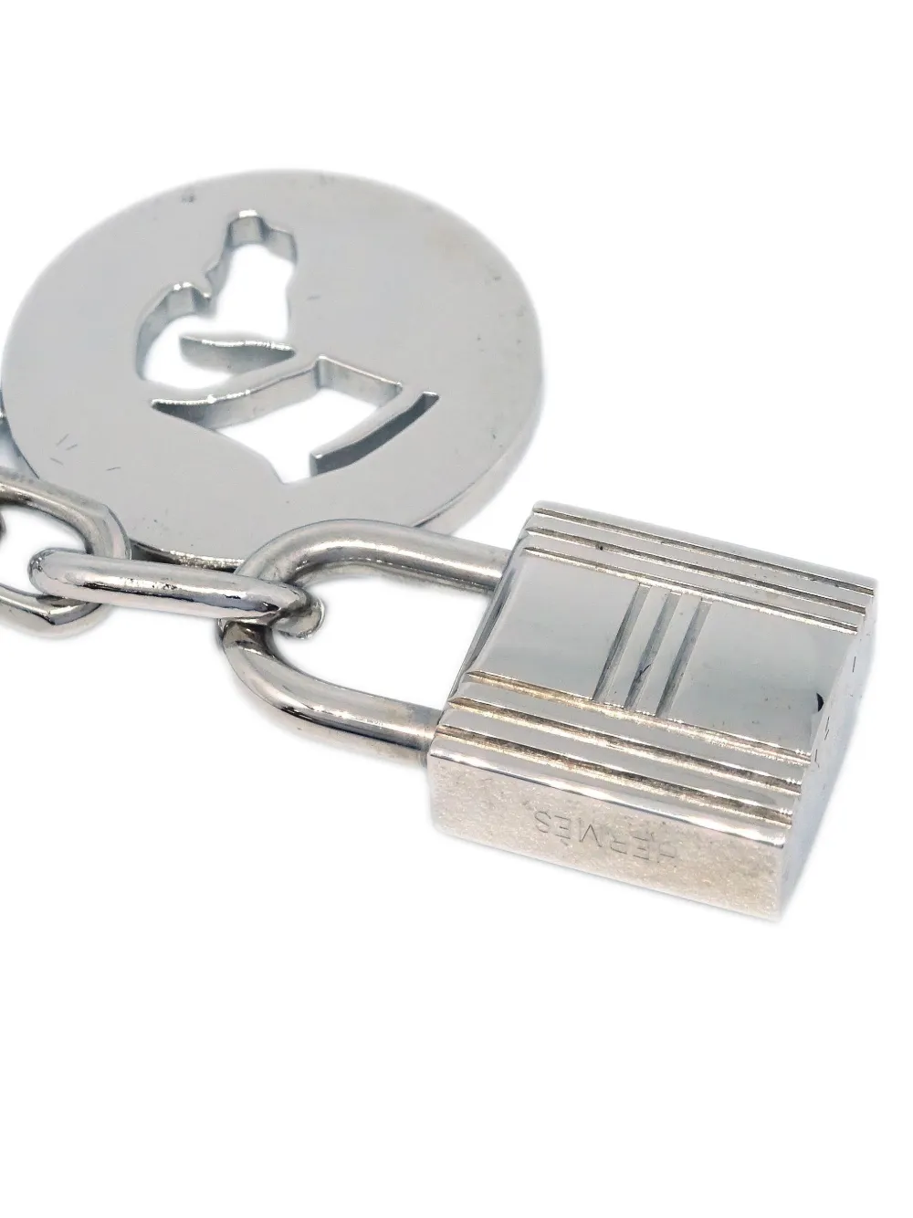 Pre-owned Hermes 1990-2000s Amulet Bag Charm In Silver