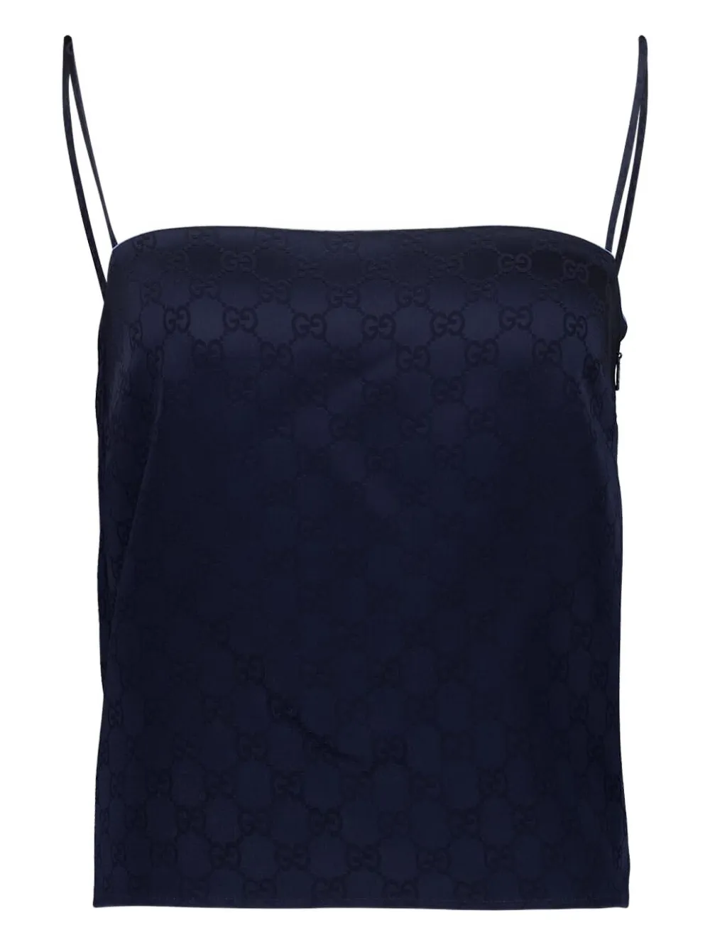 Gucci Satintop mit GG-Monogramm - Blau