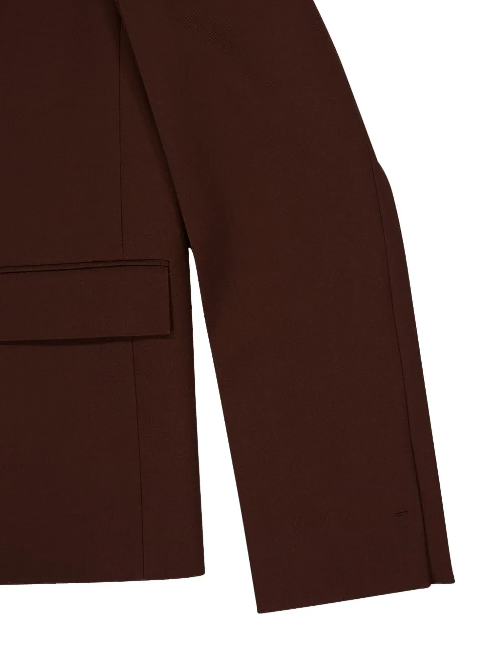 Gucci Wool Twill Single-breasted Jacket In Brown