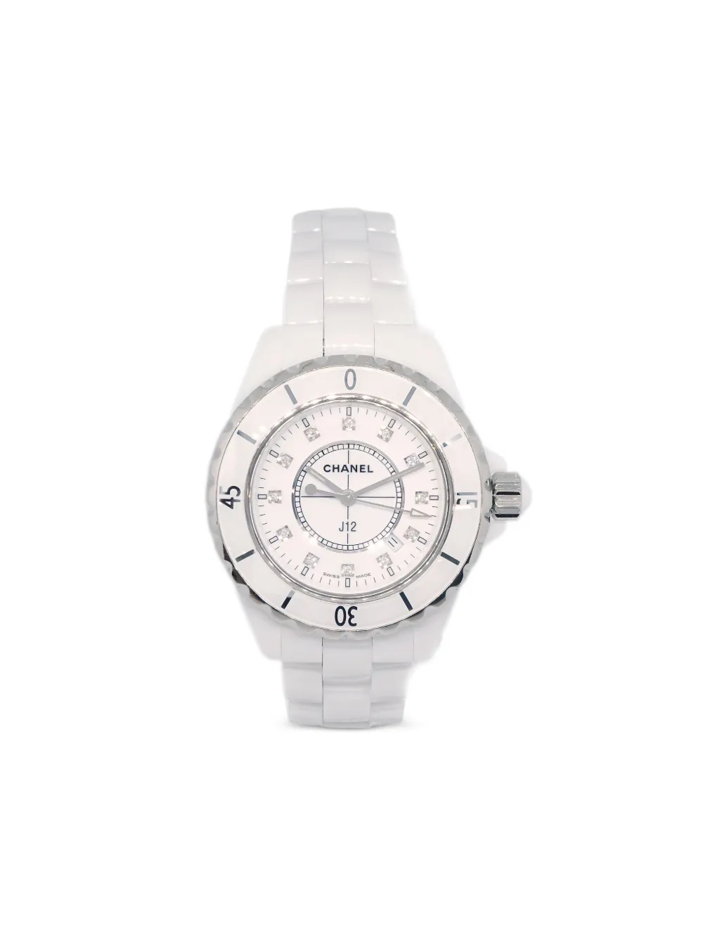 CHANEL Pre-Owned 2000s プレオウンド J12 33mm - ホワイト CHANEL Pre-Owned 2000s プレオウンド J12 33mm - ホワイト