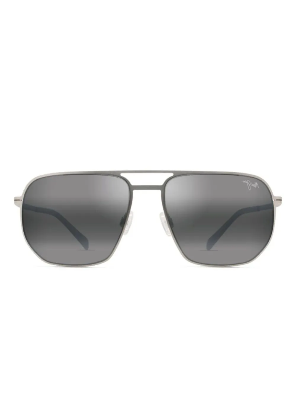Maui Jim Sharks Cove geometric-frame sunglasses | Silver | Image 1