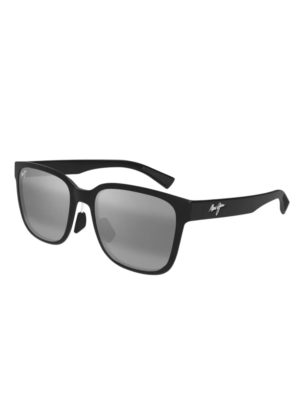 Maui Jim matte black rectangle sunglasses Zwart