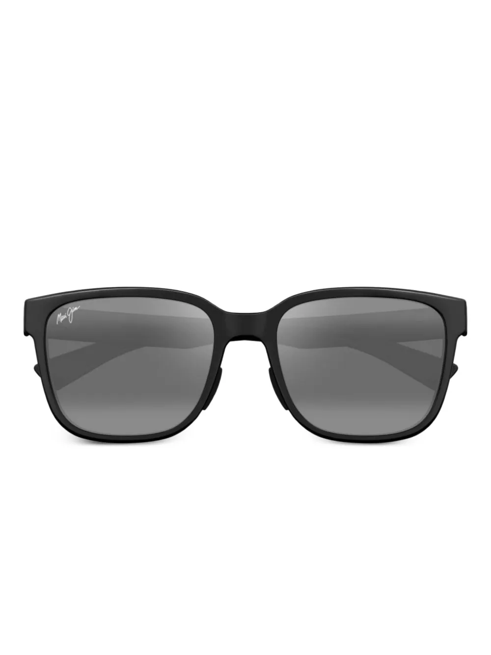 Maui Jim Zonnebril met rechthoekig mat montuur Zwart