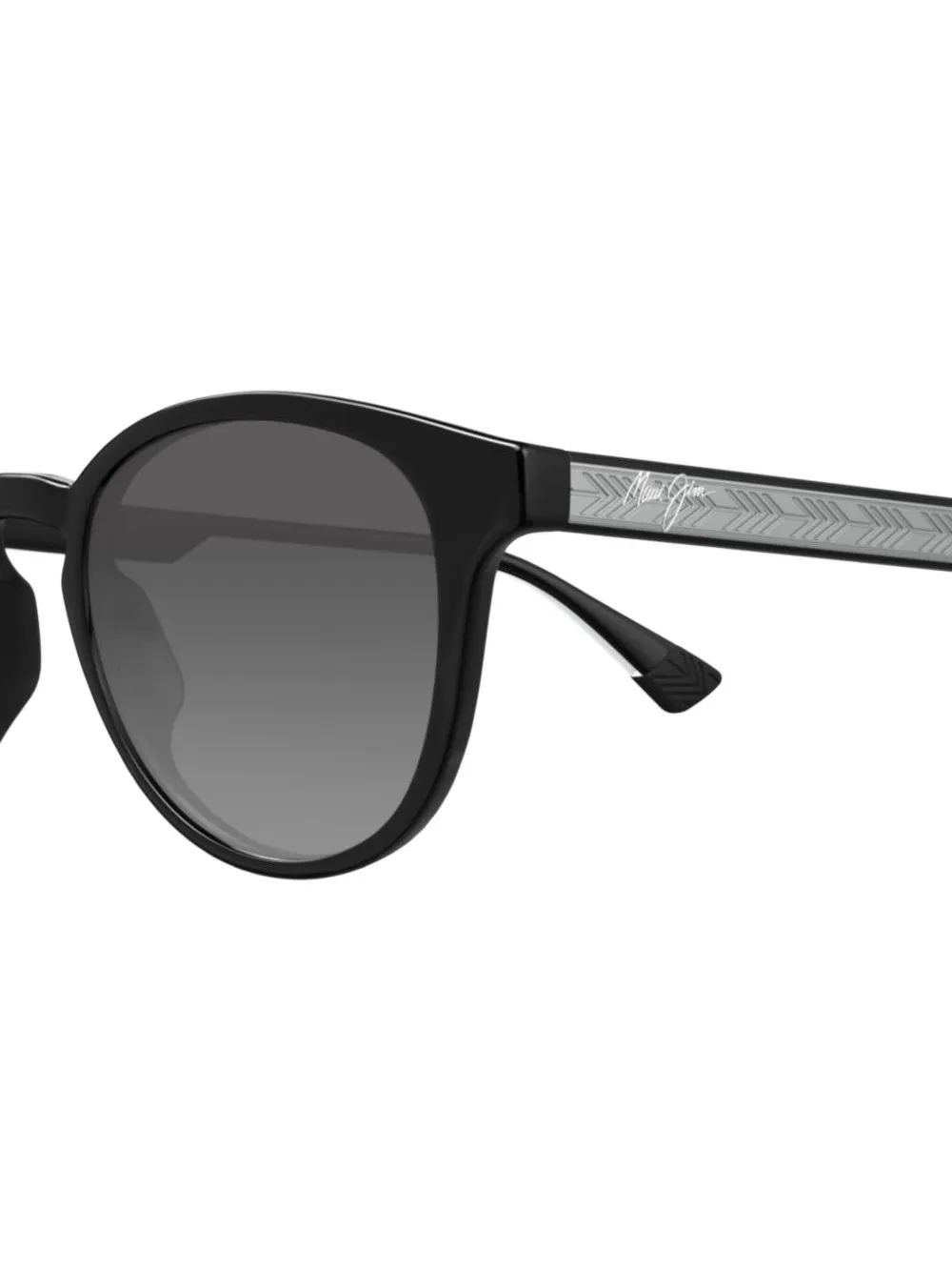Maui Jim grey-patterned round sunglasses Zwart