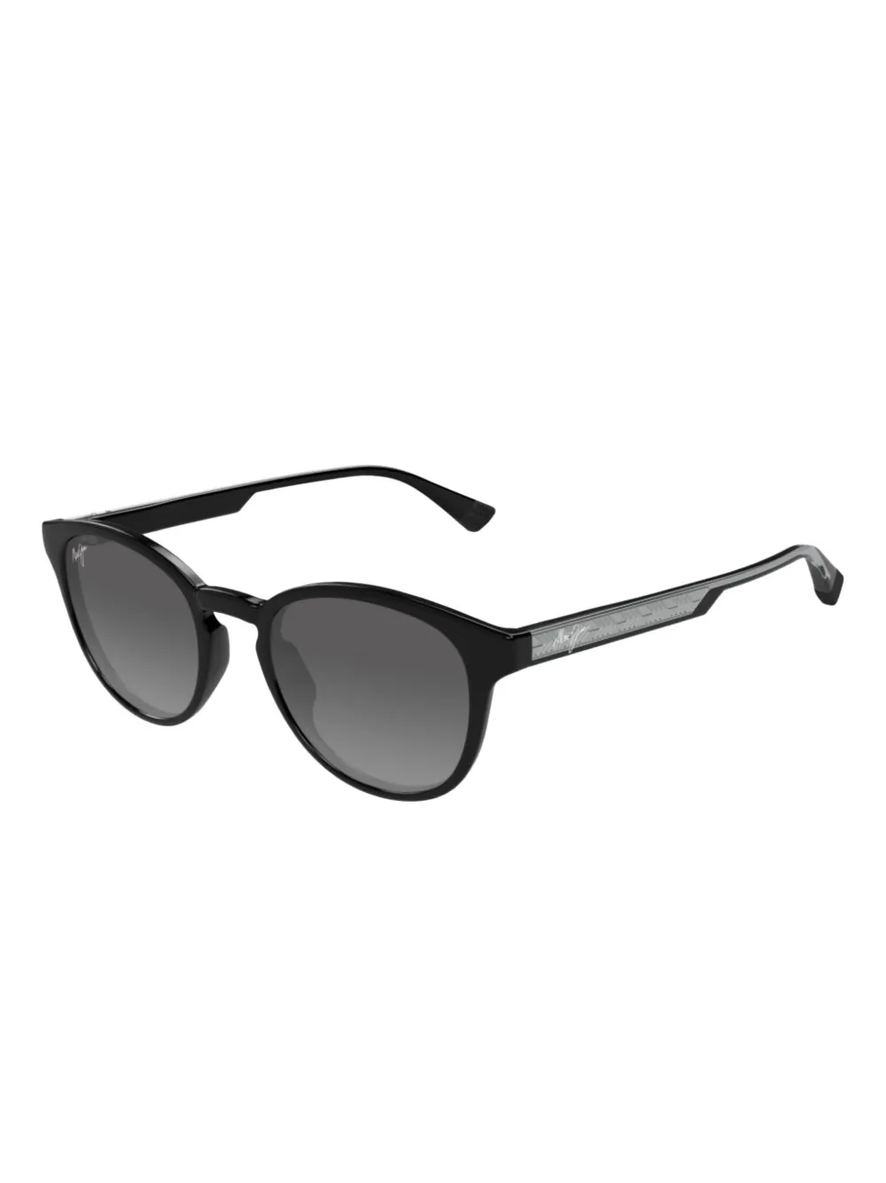 Maui Jim grey-patterned round sunglasses Zwart