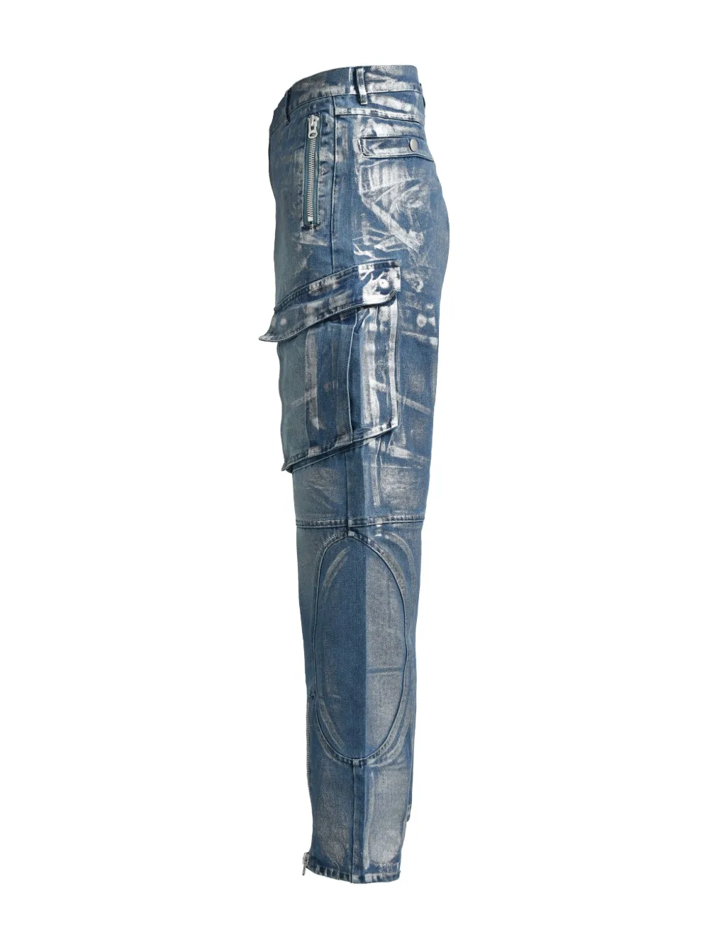 Shop Breath Logo-patch Jeans In 蓝色