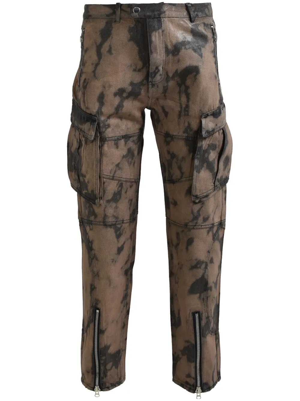 abstract-print trousers