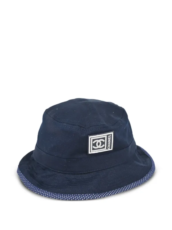 CHANEL Pre-Owned 1990-2000s Sport Line Bucket Hat Blue