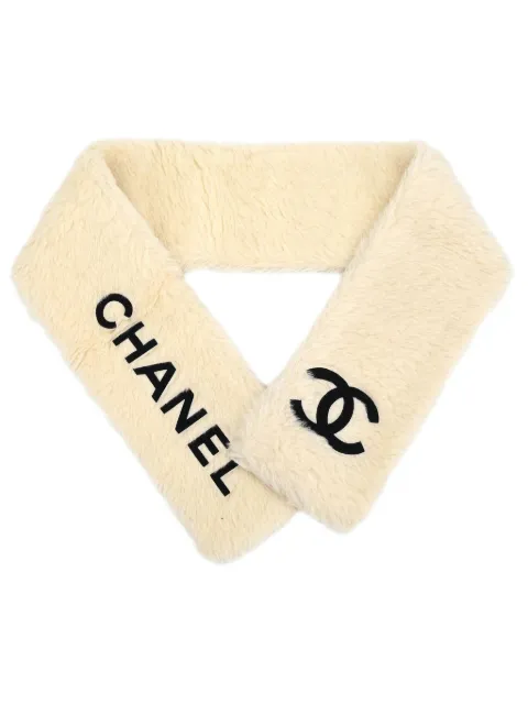 CHANEL Pre-Owned mascada con logo CC 1990-2000
