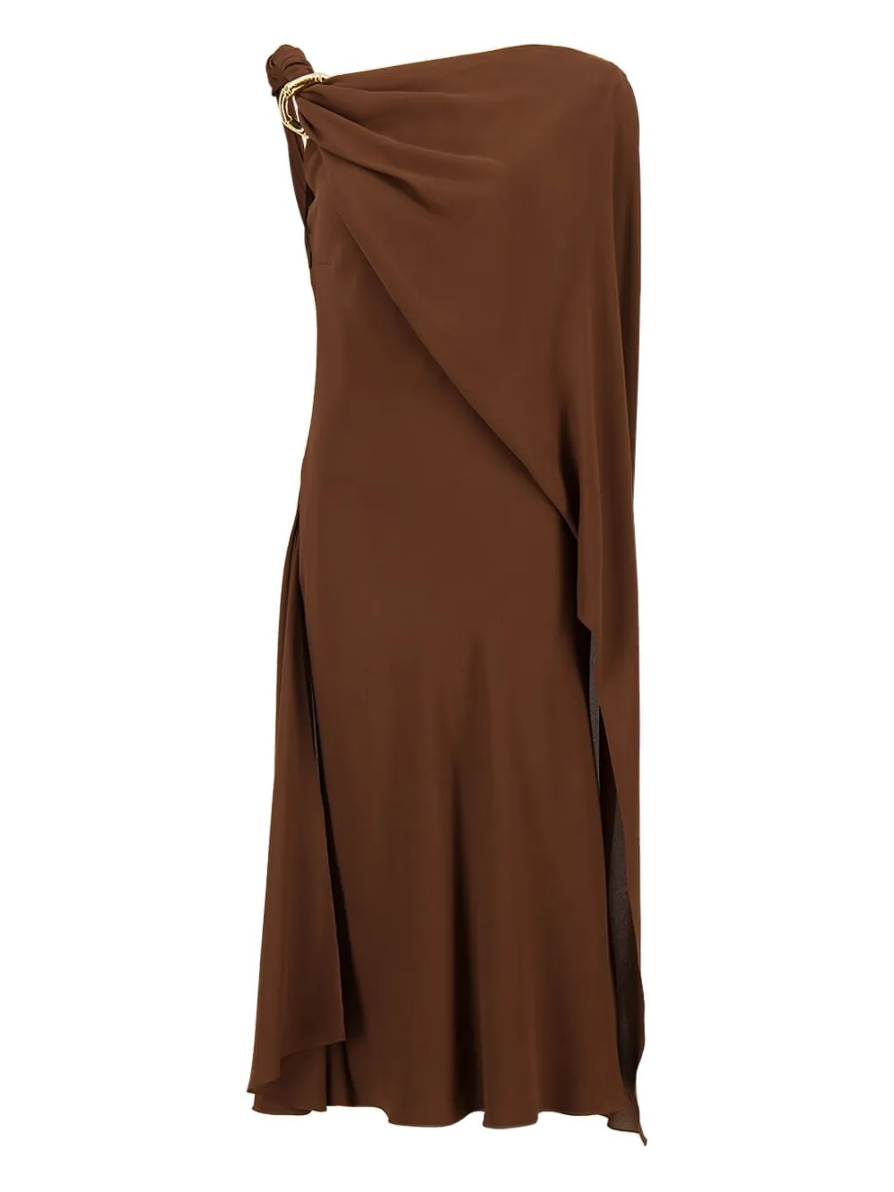 Gucci Zijden midi-jurk Bruin
