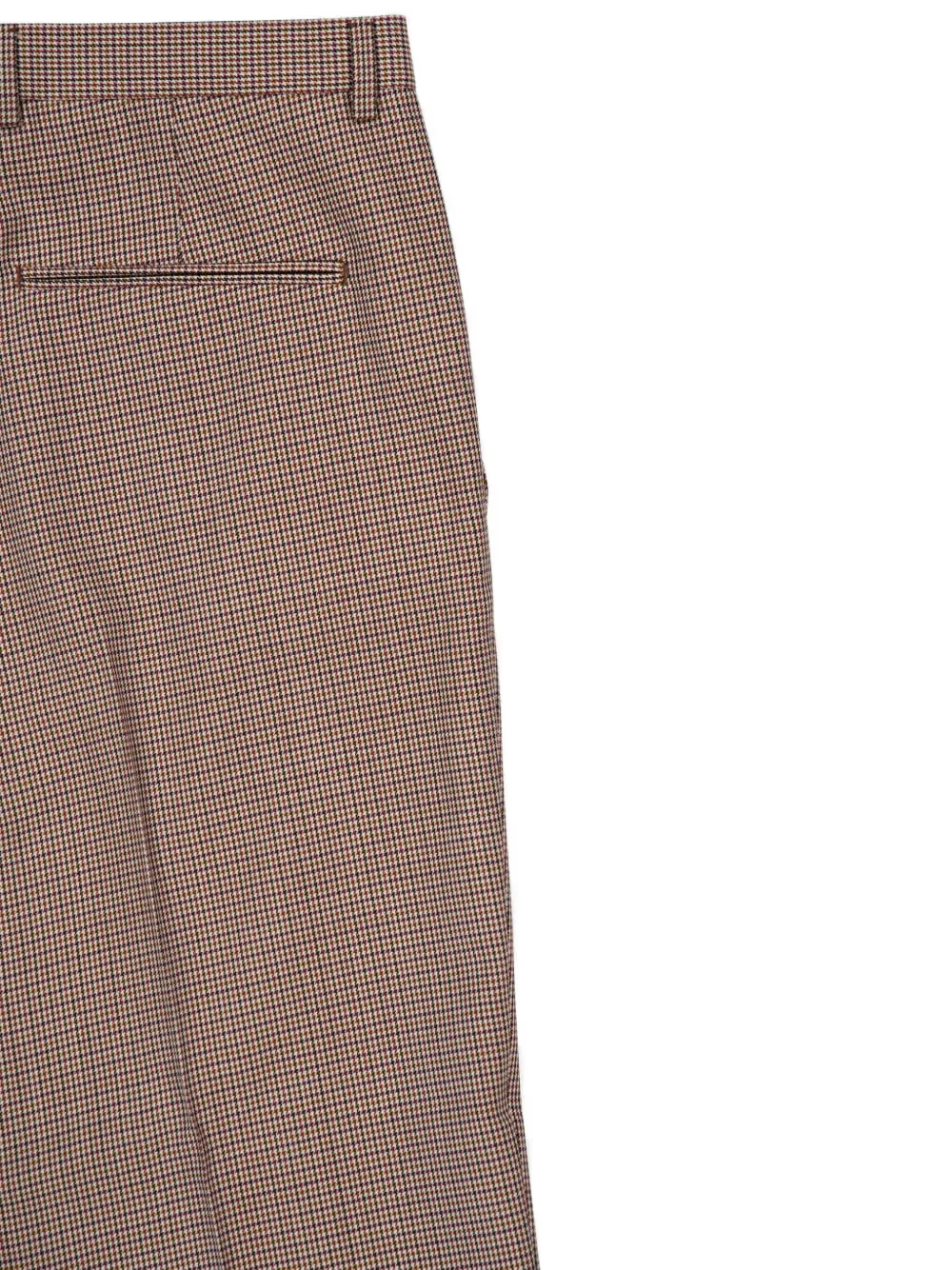 Gucci Gingham Wool Trousers In Brown