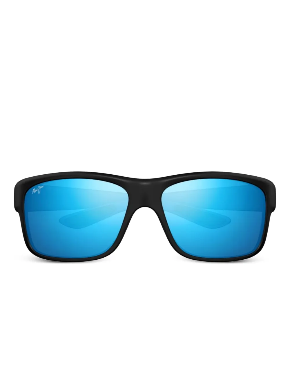 Maui Jim Zonnebril met spiegelend rechthoekig montuur Zwart