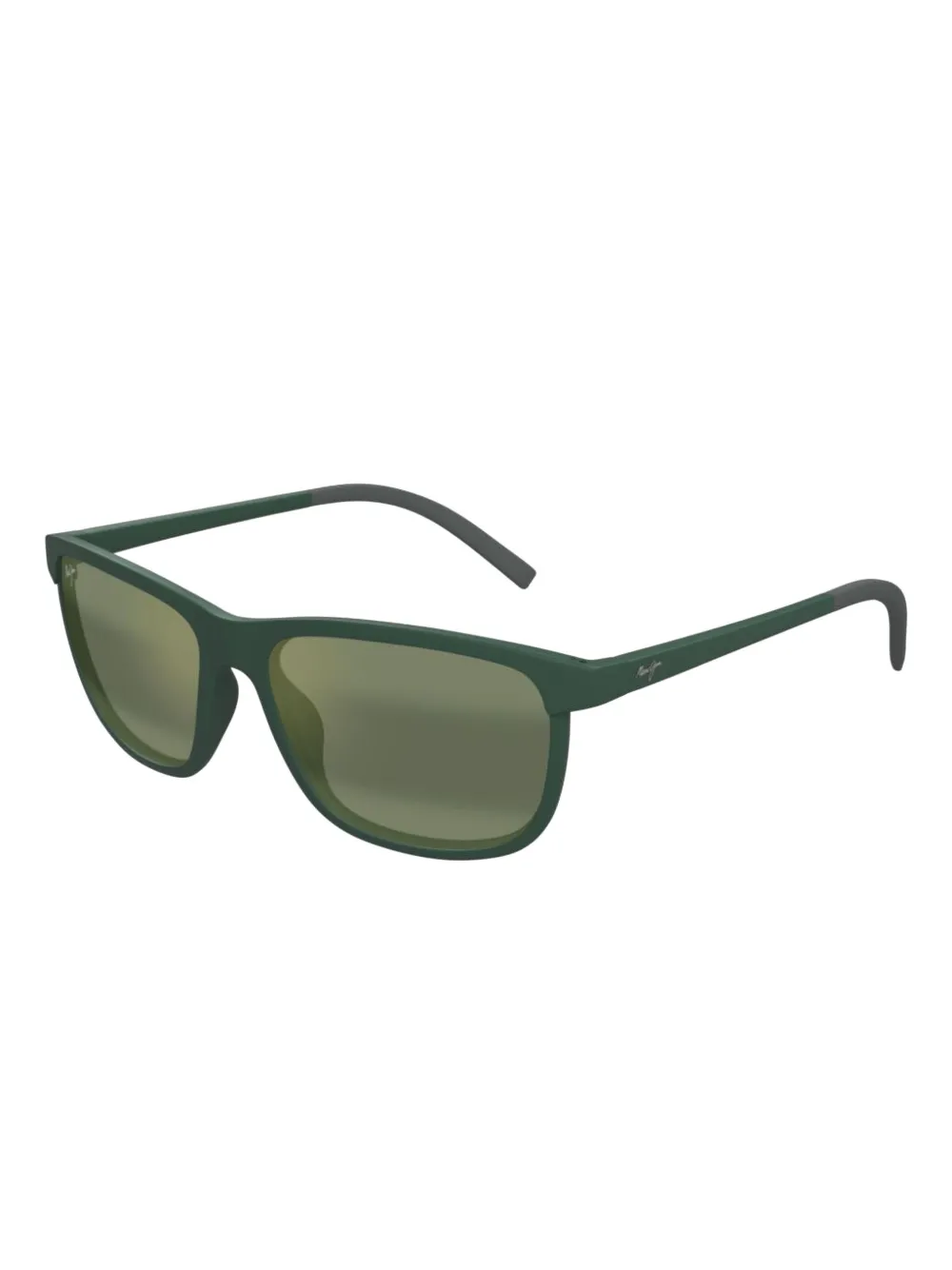 Maui Jim matte rectangle sunglasses Groen