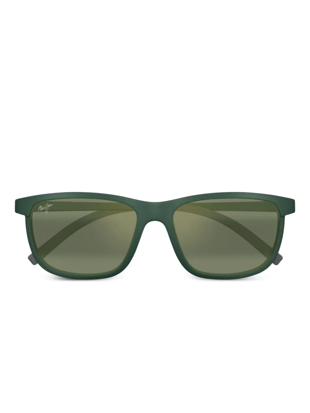 Maui Jim Zonnebril met rechthoekig mat montuur Groen