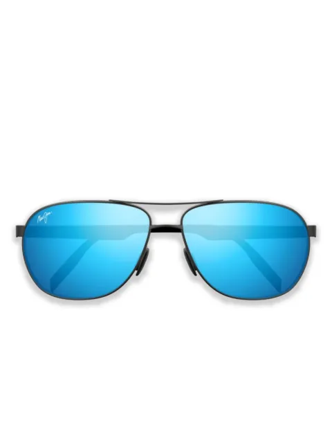 Maui Jim mirrored oval-frame sunglasses