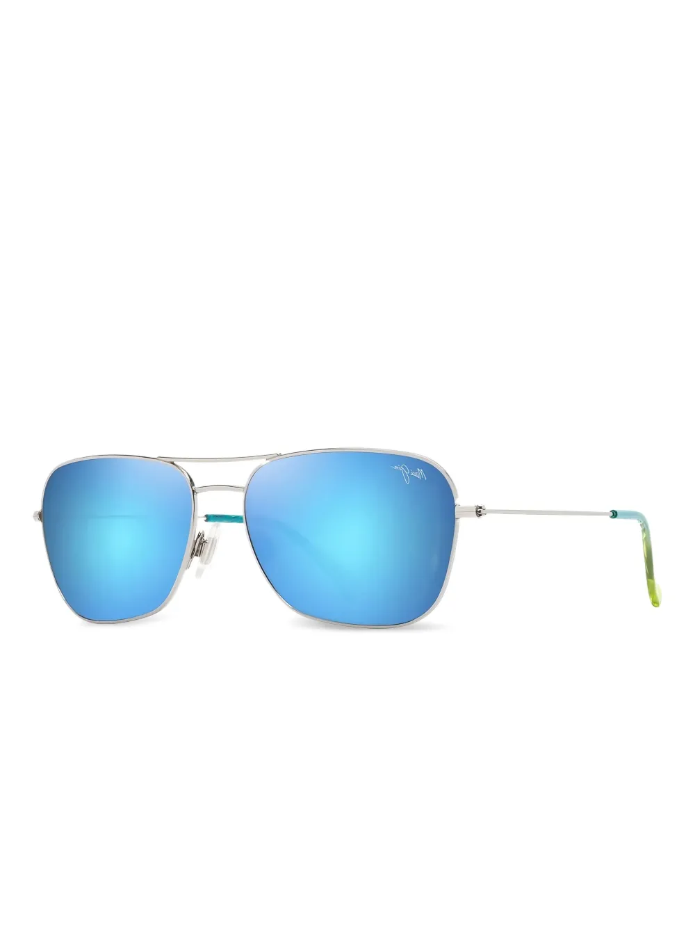 Maui Jim Naauao ミラーパイロット サングラス - シルバートーン Maui Jim Naauao ミラーパイロット サングラス - シルバートーン