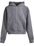 BREATH zipped cotton hoodie - Black