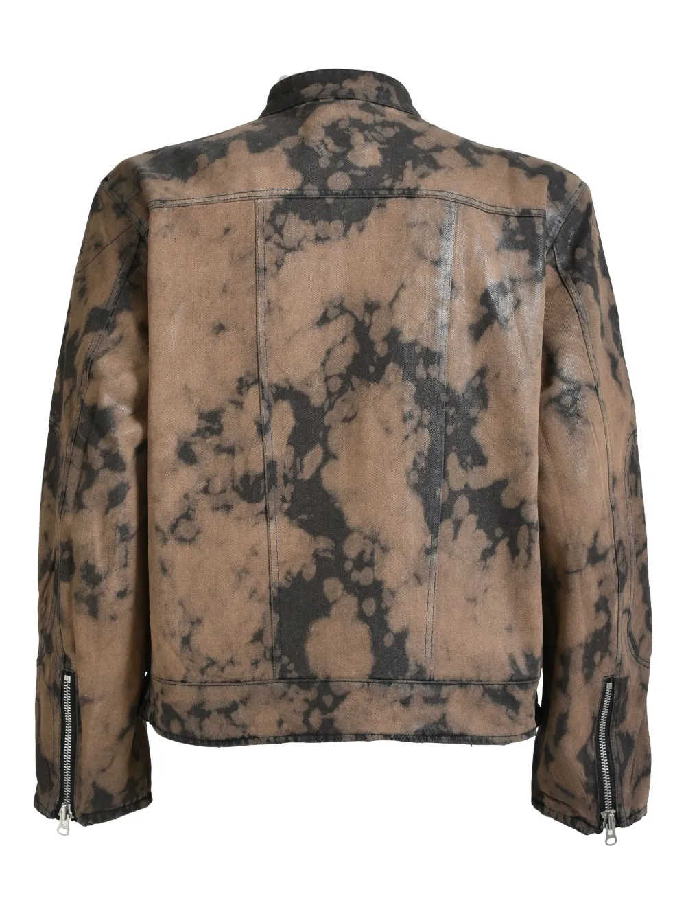 BREATH Jack met abstracte print - Bruin