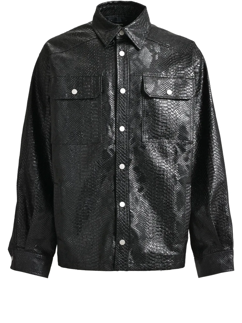 crocodile-embossed shirt