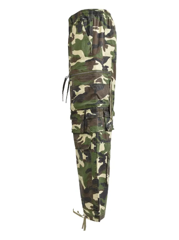カモフラージュグリーン パンツ BU camouflage pattern baggy cargo pants – YZ