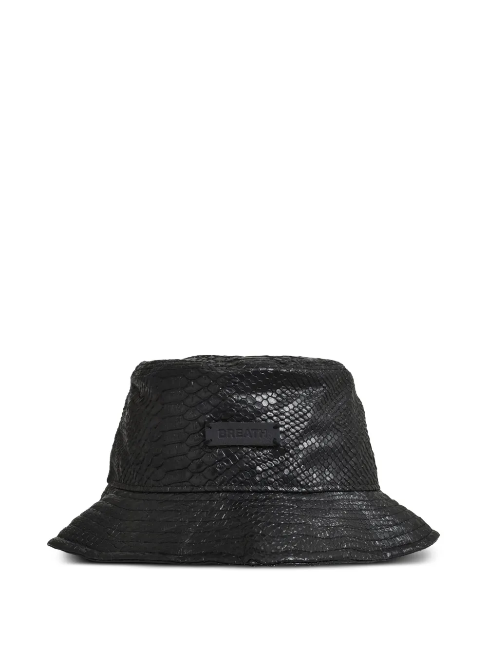 crocodile-embossed bucket hat