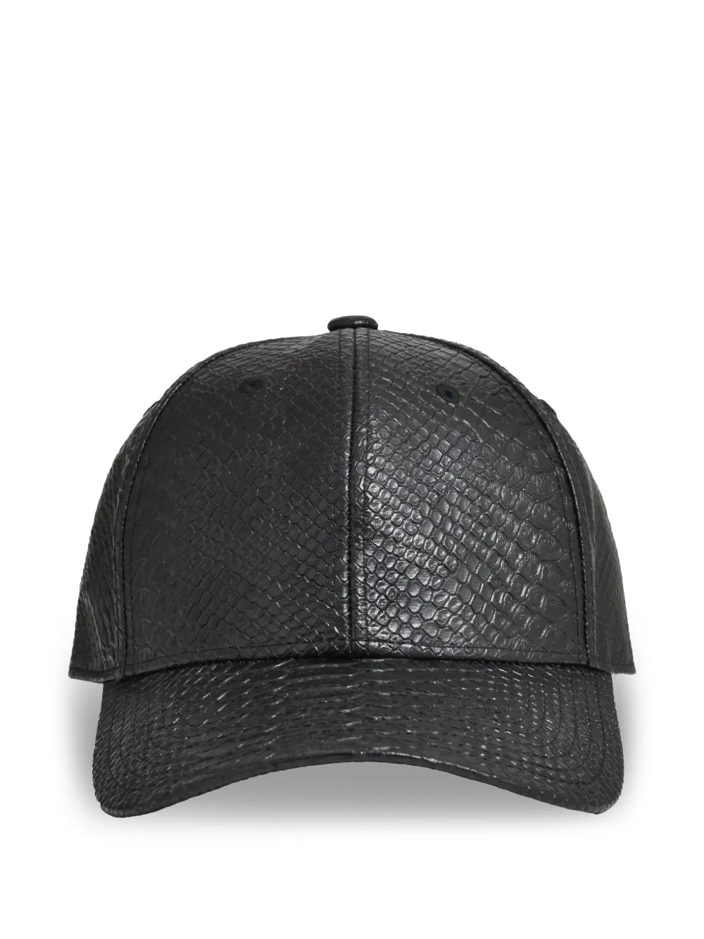 crocodile-embossed cap