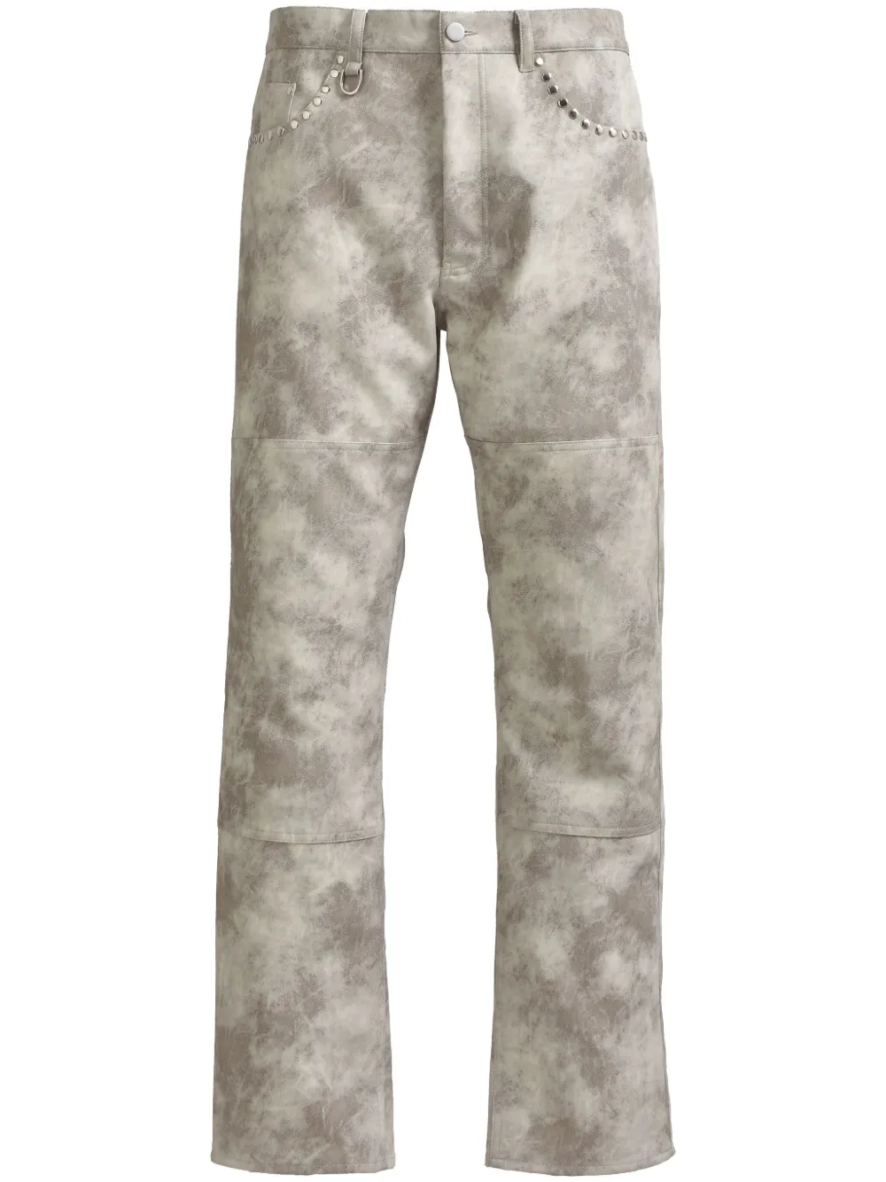 camouflage-print trousers