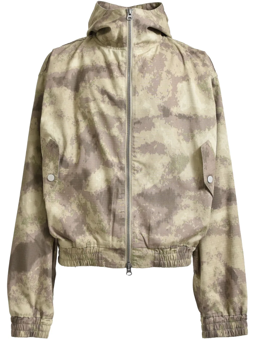 camouflage-print jacket