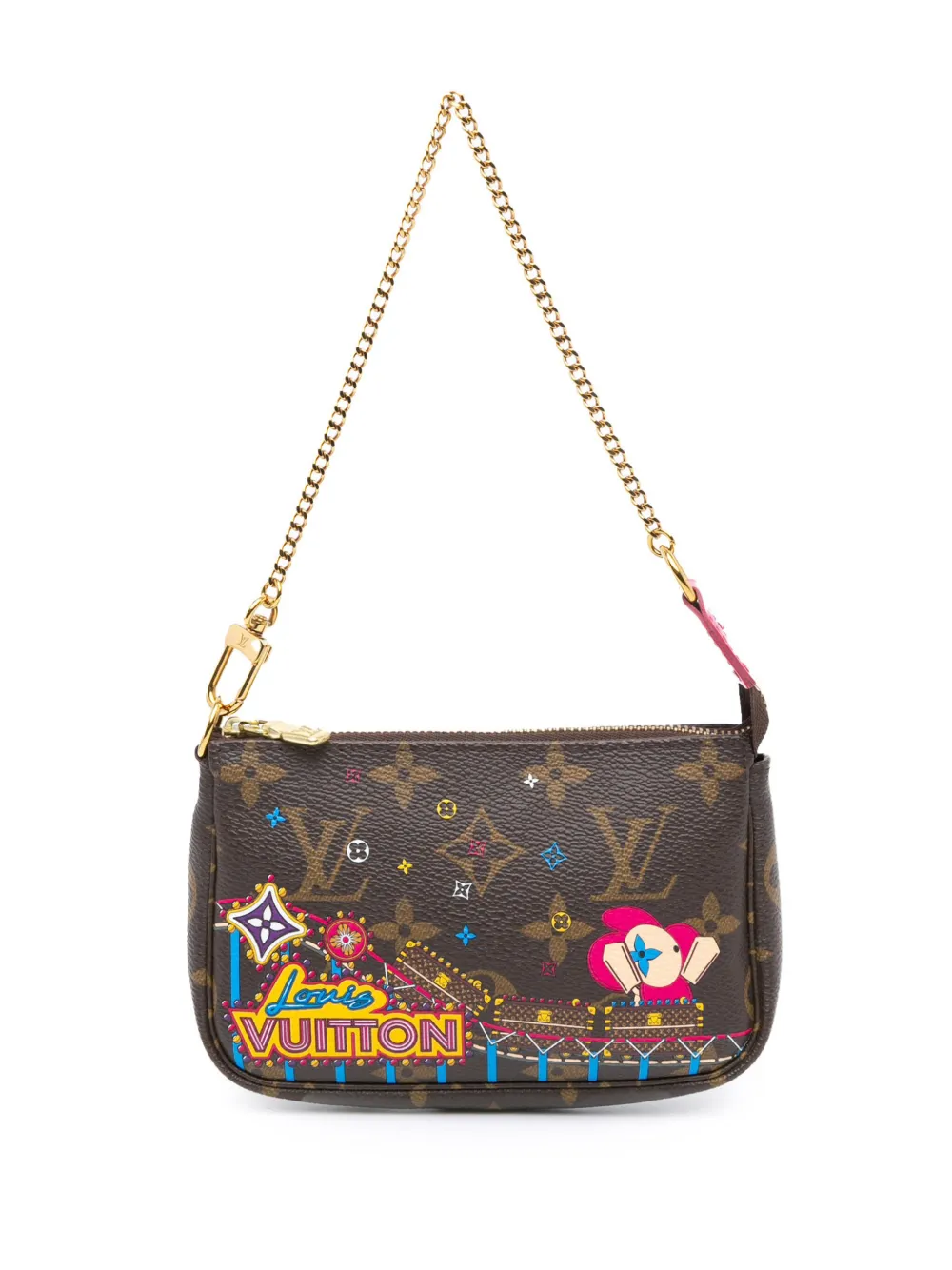 Louis Vuitton Pre-Owned 2020 モノグラム ヴィヴィアン クリスマスプリント ミニ ポシェット アクセソワール Louis Vuitton Pre-Owned 2020 モノグラム ヴィヴィアン クリスマスプリント ミニ ポシェット アクセソワール