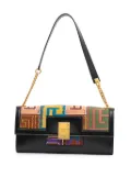 Balmain Pre-Owned 2010-2024 Calfskin 1945 Monogram Tapestry shoulder bag - Black