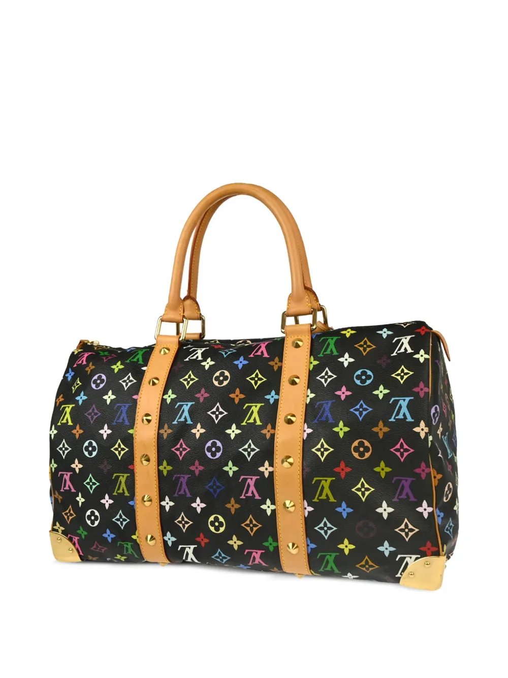 Pre-owned Louis Vuitton X Takashi Murakami 2003 Speedy 45 Handbag In Black