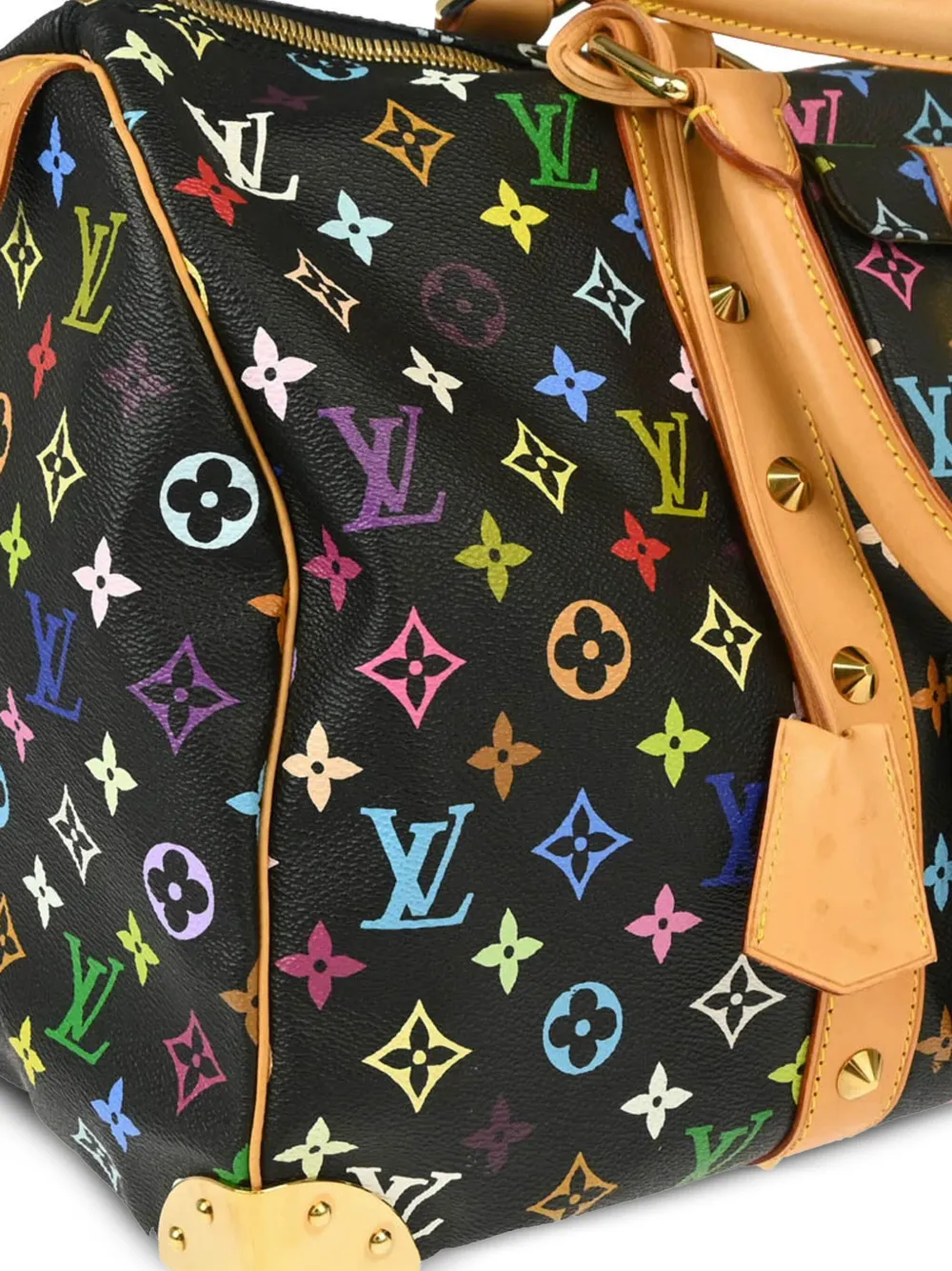 Pre-owned Louis Vuitton X Takashi Murakami 2003 Speedy 45 Handbag In Black