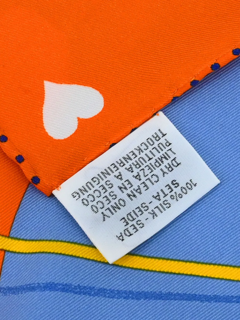 Pre-owned Hermes 1990-2000s Tea Time Scarf In Orange
