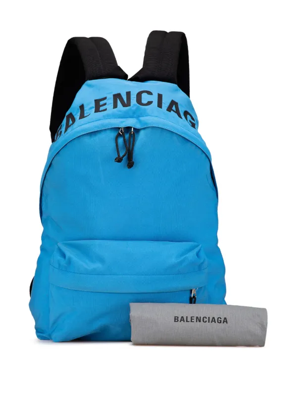 Balenciaga Pre-Owned 2005-2024 Nylon Wheel Backpack | Blue