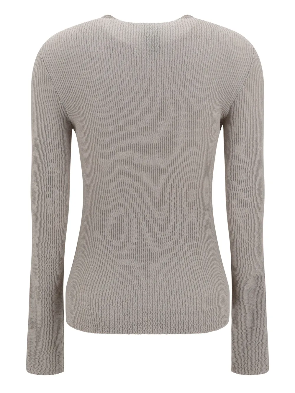 Giorgio Armani ribbed long-sleeve sweater - Grijs