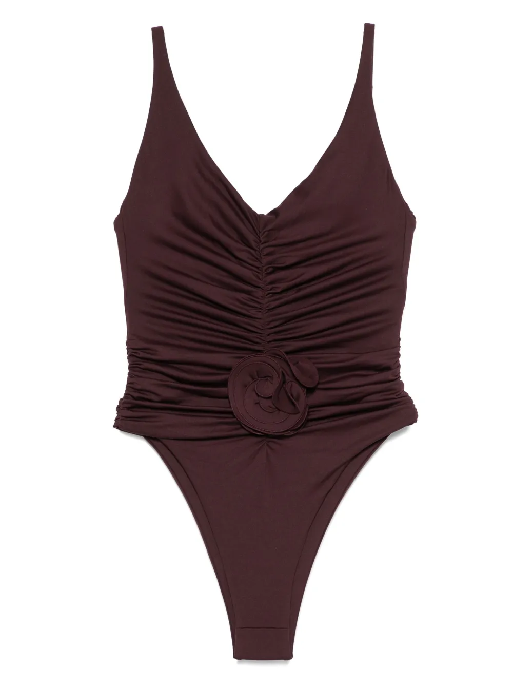 Magda Butrym maillot de bain froncé à fleurs | marron | Image 1