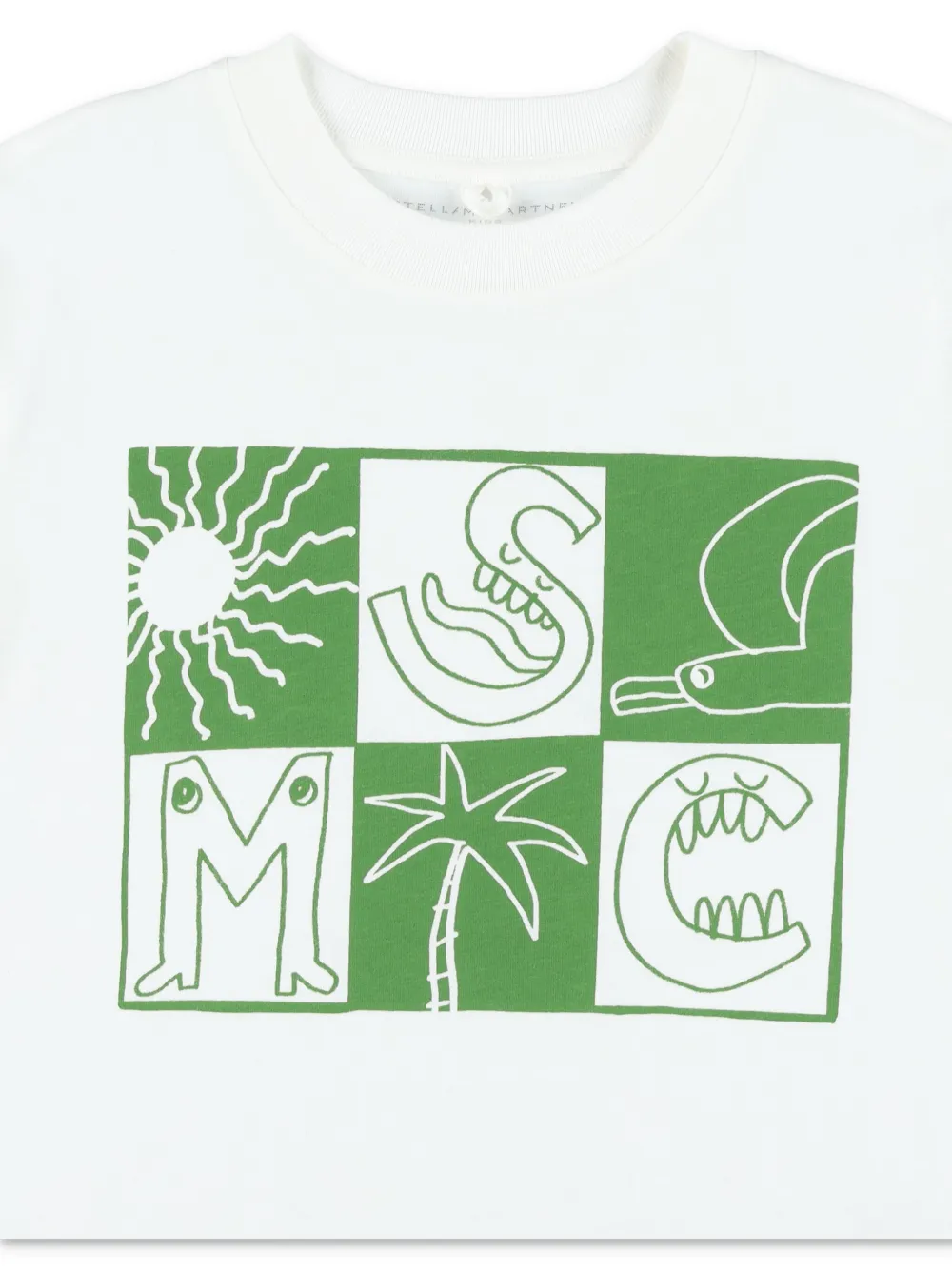 Stella McCartney Kids Katoenen T-shirt Wit