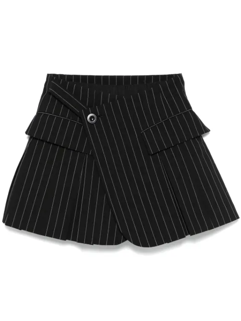 sacai shorts con motivo de rayas