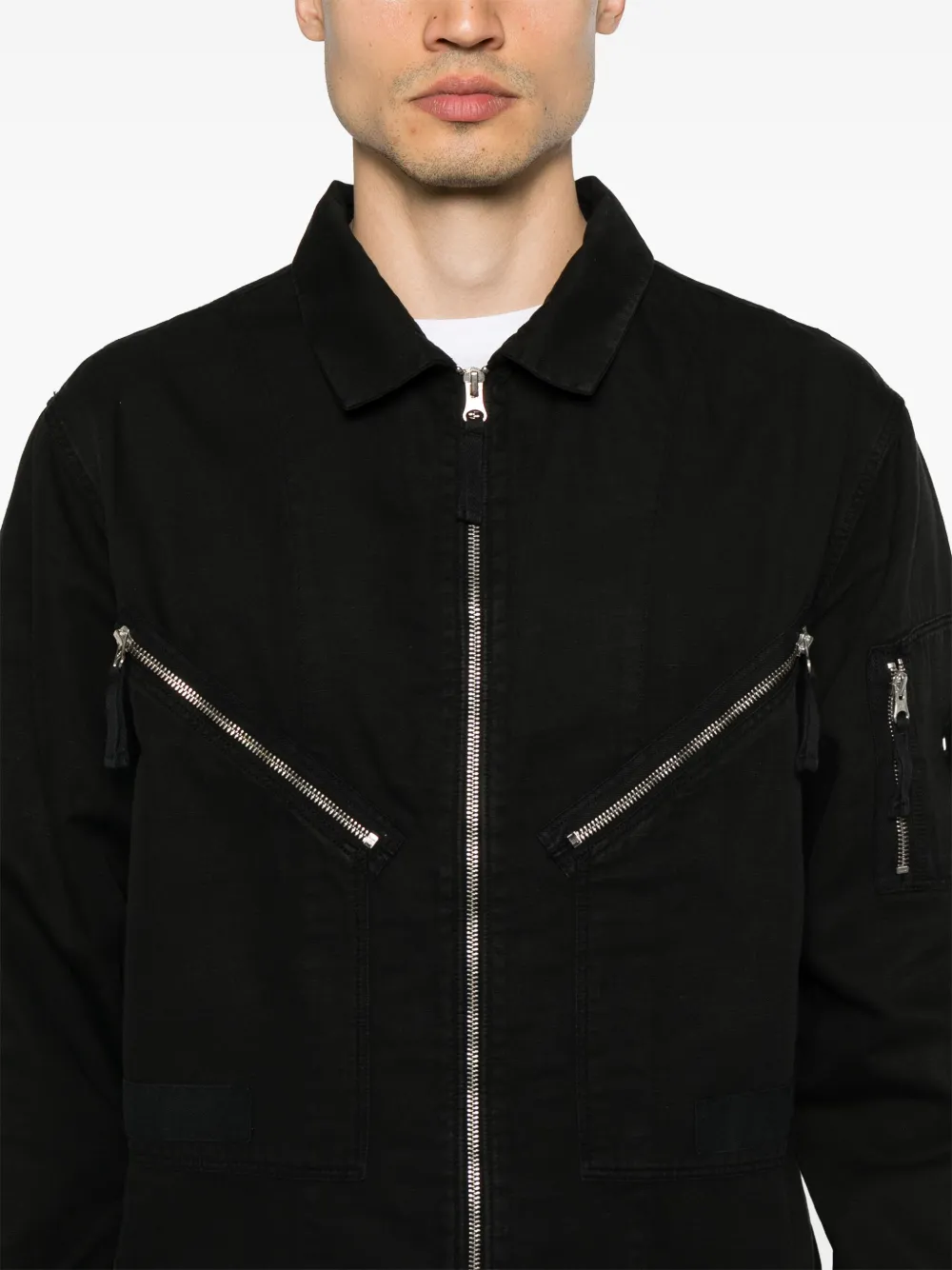 C.P. Company Shirtjack met lens-detail Zwart