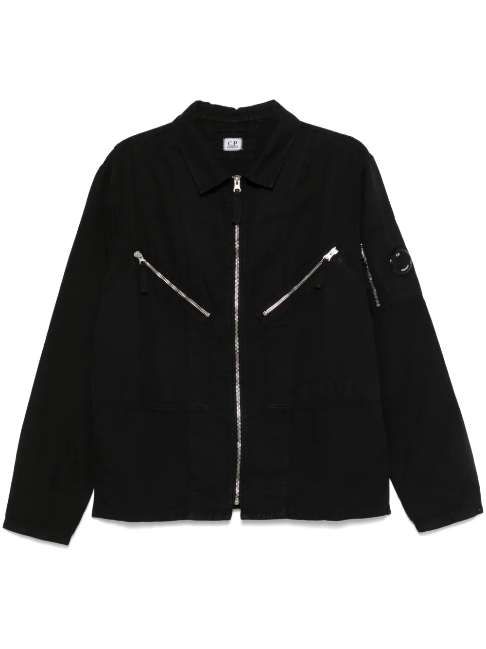 C.P. Company Hemdjacke mit Linsen-Detail | Schwarz | Image 1