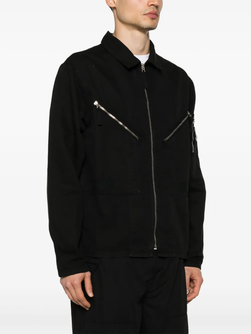 C.P. Company Shirtjack met lens-detail Zwart